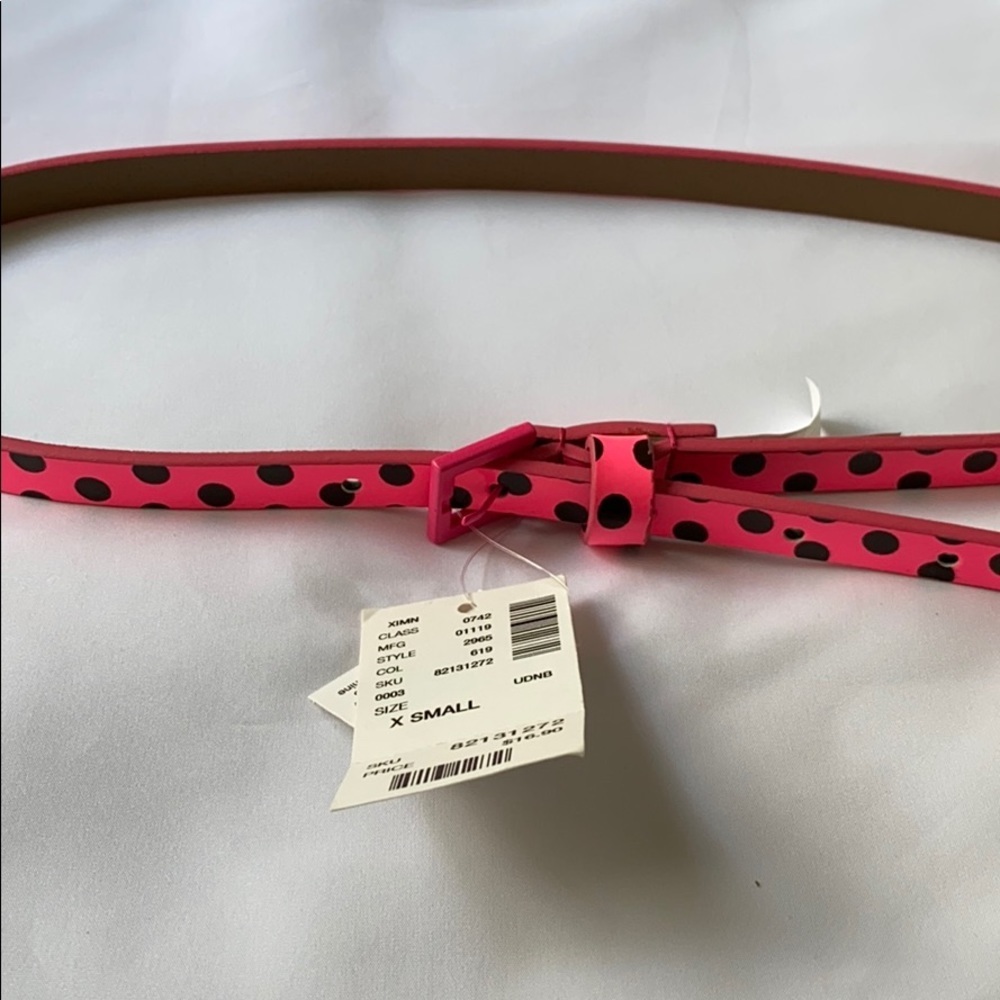 Justice pink kids belt size x-small NWT